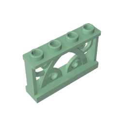 Gobricks,Fence Ornamented 1 x 4 x 2 with 4 Studs,19121