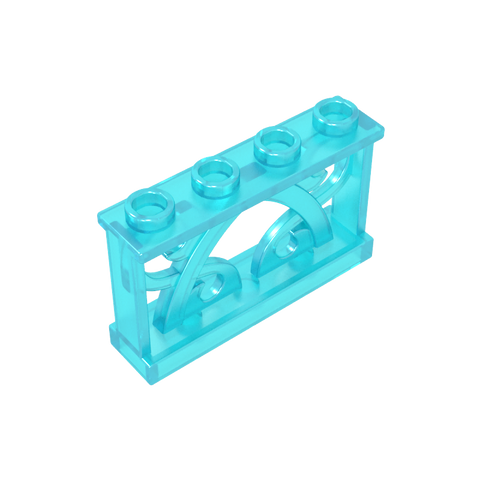 Gobricks,Fence Ornamented 1 x 4 x 2 with 4 Studs,19121