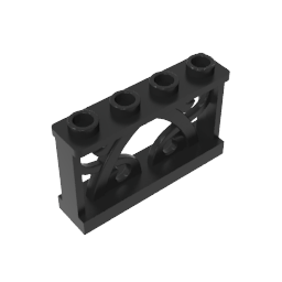 Gobricks,Fence Ornamented 1 x 4 x 2 with 4 Studs,19121