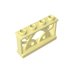 Gobricks,Fence Ornamented 1 x 4 x 2 with 4 Studs,19121