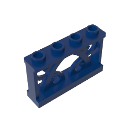 Gobricks,Fence Ornamented 1 x 4 x 2 with 4 Studs,19121