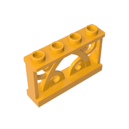 Gobricks,Fence Ornamented 1 x 4 x 2 with 4 Studs,19121