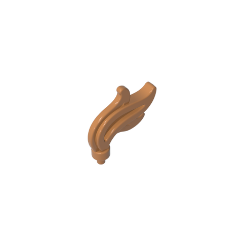 Gobricks,Headwear Accessory Plume/ Feather/ Flame Triple Point,64647