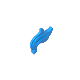 Gobricks,Headwear Accessory Plume/ Feather/ Flame Triple Point,64647