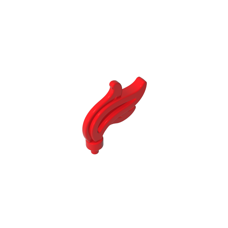 Gobricks,Headwear Accessory Plume/ Feather/ Flame Triple Point,64647