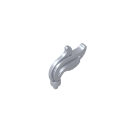 Gobricks,Headwear Accessory Plume/ Feather/ Flame Triple Point,64647