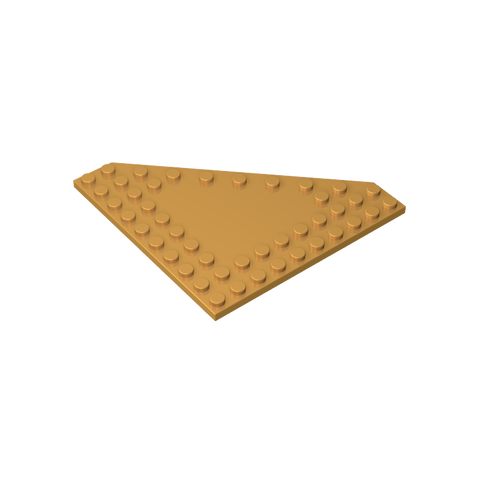 Gobricks,Wedge Plate 10 x 10 Cut Corner [No Centre Studs],92584