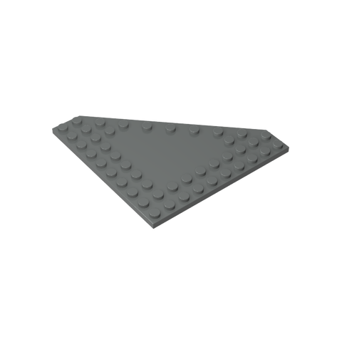 Gobricks,Wedge Plate 10 x 10 Cut Corner [No Centre Studs],92584