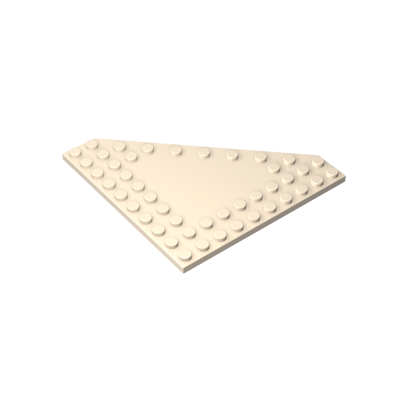 Gobricks,Wedge Plate 10 x 10 Cut Corner [No Centre Studs],92584