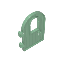 Gobricks,Door 1 x 4 x 6 Round Top with Window and Keyhole, Reinforced Edge,64390