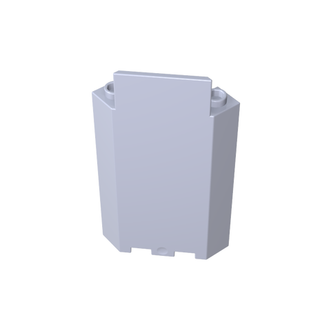 Gobricks,Panel 3 x 3 x 6 Corner Wall without Bottom Indentations,87421