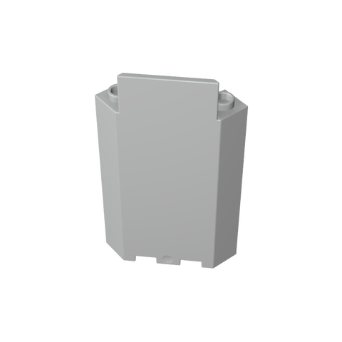 Gobricks,Panel 3 x 3 x 6 Corner Wall without Bottom Indentations,87421