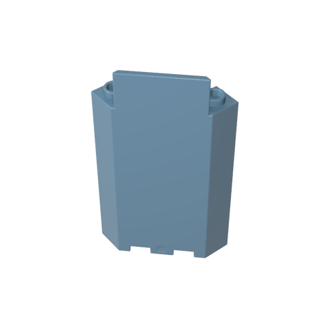 Gobricks,Panel 3 x 3 x 6 Corner Wall without Bottom Indentations,87421