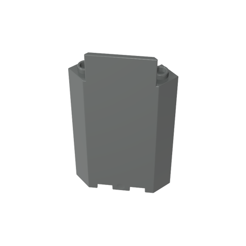Gobricks,Panel 3 x 3 x 6 Corner Wall without Bottom Indentations,87421