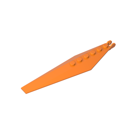 Gobricks,Hinge Plate 1 x 12 with Angled Side Extensions and Tapered Ends,57906