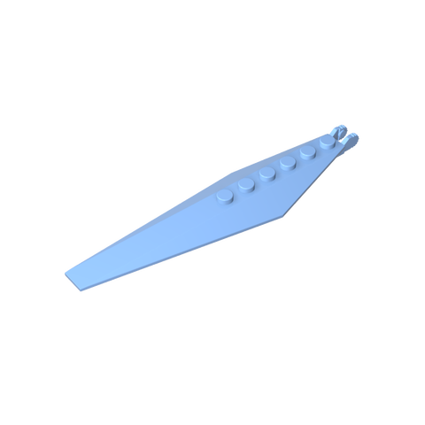 Gobricks,Hinge Plate 1 x 12 with Angled Side Extensions and Tapered Ends,57906