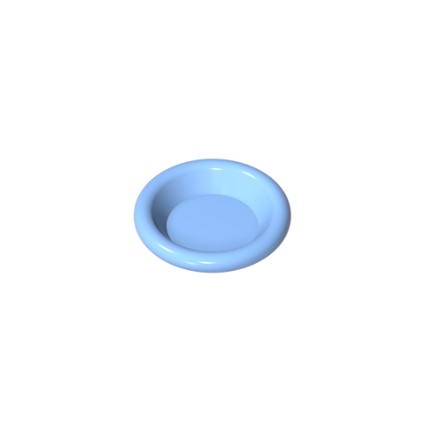 Gobricks,Equipment Dish/ Plate/ Bowl 3 x 3 [Plain],6256