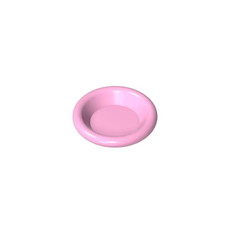 Gobricks,Equipment Dish/ Plate/ Bowl 3 x 3 [Plain],6256