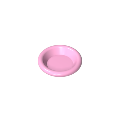 Gobricks,Equipment Dish/ Plate/ Bowl 3 x 3 [Plain],6256