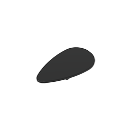 Gobricks,Minifig Shield Ovoid [Plain],2586