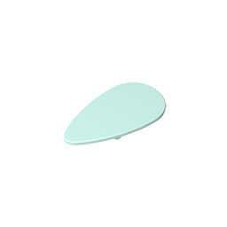 Gobricks,Minifig Shield Ovoid [Plain],2586