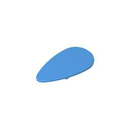 Gobricks,Minifig Shield Ovoid [Plain],2586