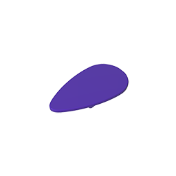 Gobricks,Minifig Shield Ovoid [Plain],2586