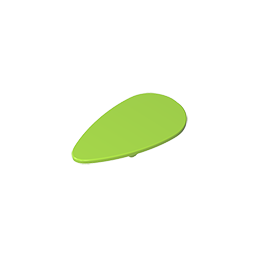 Gobricks,Minifig Shield Ovoid [Plain],2586