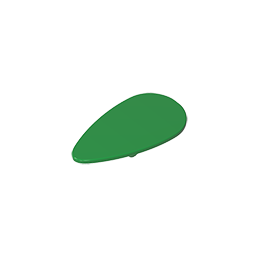 Gobricks,Minifig Shield Ovoid [Plain],2586