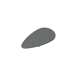 Gobricks,Minifig Shield Ovoid [Plain],2586