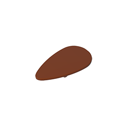 Gobricks,Minifig Shield Ovoid [Plain],2586