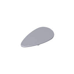 Gobricks,Minifig Shield Ovoid [Plain],2586