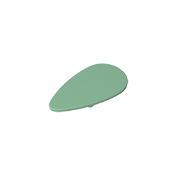 Gobricks,Minifig Shield Ovoid [Plain],2586