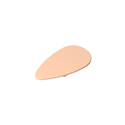 Gobricks,Minifig Shield Ovoid [Plain],2586