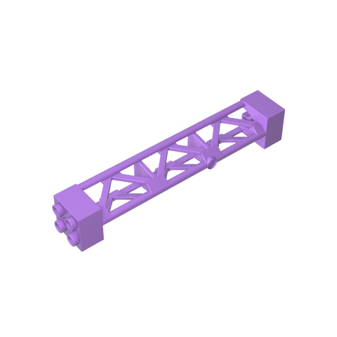 Gobricks,Support 2 x 2 x 10 Girder Triangular Vertical - Type 4 - 3 Posts, 3 Sections,58827