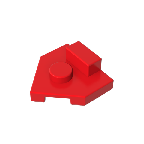 Gobricks,Plate Special 2 x 2 Wedge, Center Stud, 1 x 1/2 Raised Tab,27928