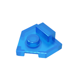 Gobricks,Plate Special 2 x 2 Wedge, Center Stud, 1 x 1/2 Raised Tab,27928