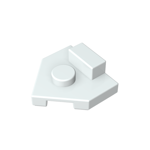 Gobricks,Plate Special 2 x 2 Wedge, Center Stud, 1 x 1/2 Raised Tab,27928