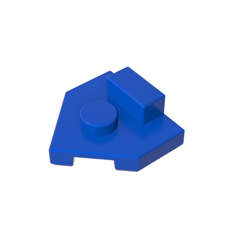 Gobricks,Plate Special 2 x 2 Wedge, Center Stud, 1 x 1/2 Raised Tab,27928