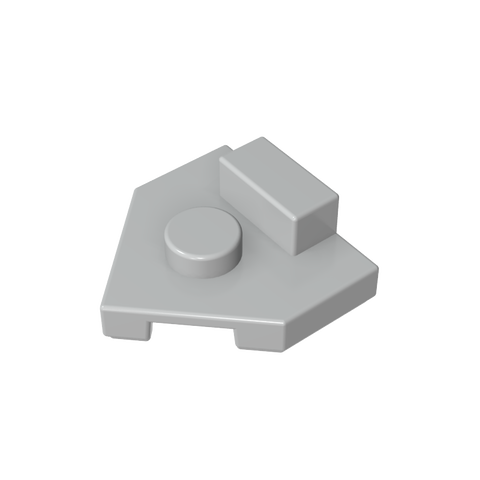 Gobricks,Plate Special 2 x 2 Wedge, Center Stud, 1 x 1/2 Raised Tab,27928