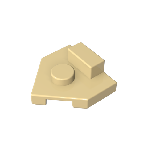 Gobricks,Plate Special 2 x 2 Wedge, Center Stud, 1 x 1/2 Raised Tab,27928
