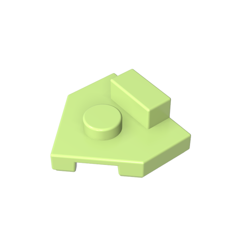 Gobricks,Plate Special 2 x 2 Wedge, Center Stud, 1 x 1/2 Raised Tab,27928