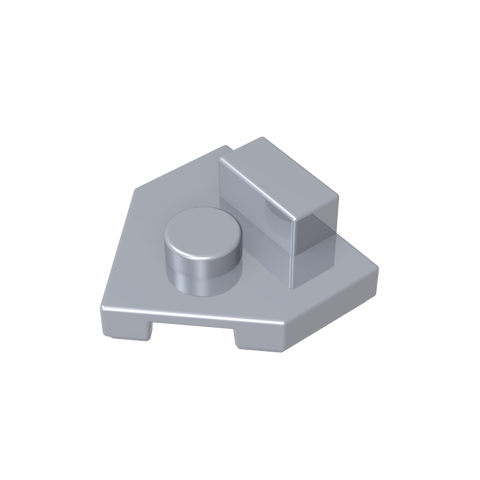 Gobricks,Plate Special 2 x 2 Wedge, Center Stud, 1 x 1/2 Raised Tab,27928