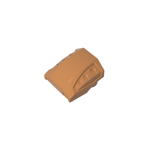 Gobricks,Slope Curved 2 x 2 No Studs - 3 Recessed Side Ports,44675