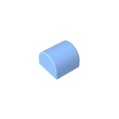 Gobricks,Brick Curved 1 x 1 x 2/3 Double Curved Top, No Studs,49307