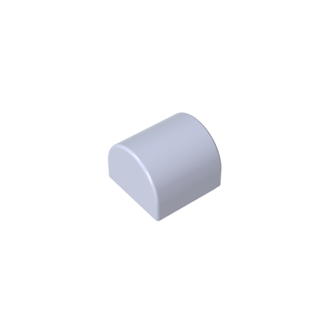 Gobricks,Brick Curved 1 x 1 x 2/3 Double Curved Top, No Studs,49307