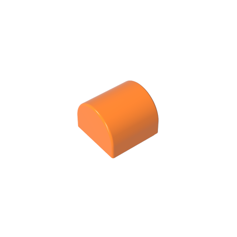 Gobricks,Brick Curved 1 x 1 x 2/3 Double Curved Top, No Studs,49307