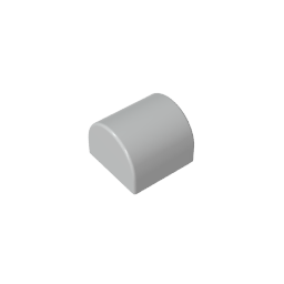 Gobricks,Brick Curved 1 x 1 x 2/3 Double Curved Top, No Studs,49307