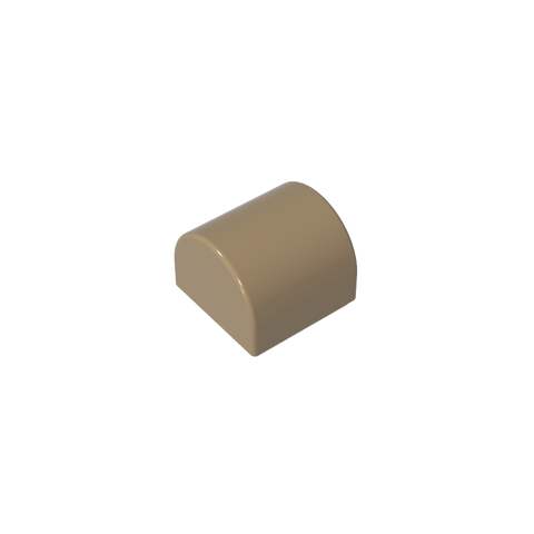 Gobricks,Brick Curved 1 x 1 x 2/3 Double Curved Top, No Studs,49307