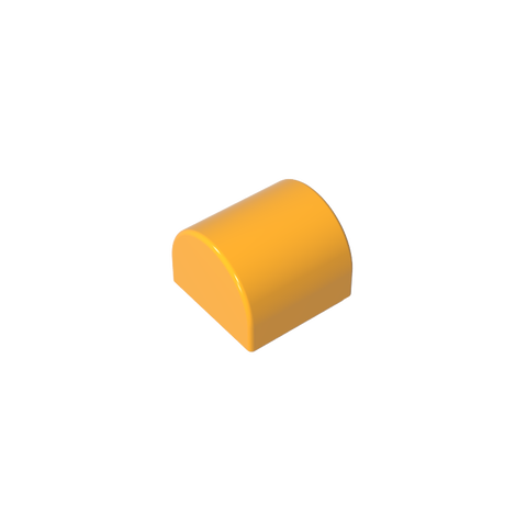 Gobricks,Brick Curved 1 x 1 x 2/3 Double Curved Top, No Studs,49307